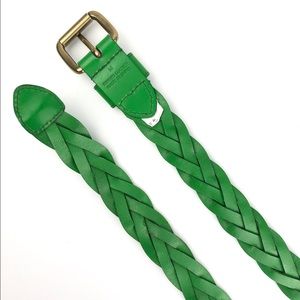 Accessories - Green Braided Leather Belt Accessories - Green Braided Leather Belt
